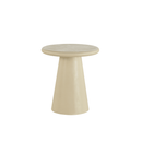 Konferenční stolek Savannah kulatý Microcement 45 cm béžový mahagon