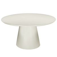 Jídelní stůl 150 cm Ivory MDF kulatý- mahagon