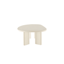 Konferenční stolek Savannah z mikrocementu 120 cm, bíly- mahagon