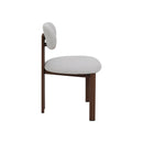 Jídelní židle Noor béžová s nohou v barvě ořechu, mahagon