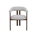 Jídelní židle Ariane béžová s nohou v barvě ořechu mahagon