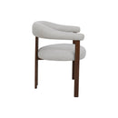 Jídelní židle Ariane béžová s nohou v barvě ořechu mahagon