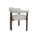 Jídelní židle Ariane béžová s nohou v barvě ořechu mahagon