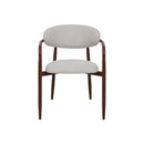 Jídelní židle Alexia  béžová s nohou v barvě ořechu, mahagon