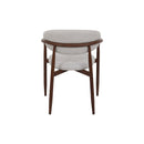 Jídelní židle Alexia  béžová s nohou v barvě ořechu, mahagon