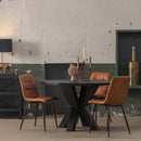 Jídelní stůl z mangového dřeva Madison Black Ø 110 kulatý Mahom