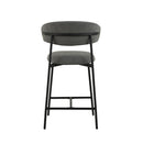 Barová židle Laon Tmavě šedá s černou podnoží Mahom