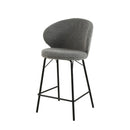 Barová židle Talence Tmavě šedá s černou podnoží Mahom