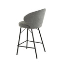 Barová židle Talence Tmavě šedá s černou podnoží Mahom