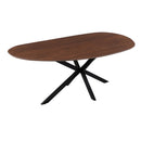 Jídelní stůl z mangového dřeva organický Alessia 220x110 cm ořech Mahom