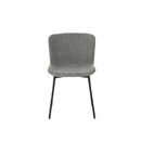 Jídelní židle Lille Tmavě šedé bouclé s černou podnoží Mahom