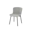 Jídelní židle Lille Světle šedé bouclé s černou podnoží Mahom