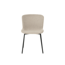 Jídelní židle Lille Pískové bouclé s černou podnoží Mahom
