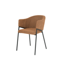 Jídelní židle Dijon Koňaková s černou podnoží Mahom