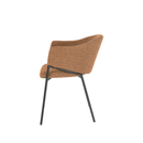 Jídelní židle Dijon Koňaková s černou podnoží Mahom