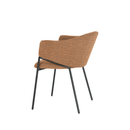 Jídelní židle Dijon Koňaková s černou podnoží Mahom