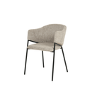 Jídelní židle Dijon Písková s černou podnoží Mahom