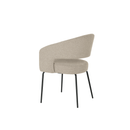 Jídelní židle Rennes Pískové bouclé s černou podnoží Mahom