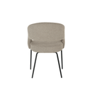 Jídelní židle Rennes Pískové bouclé s černou podnoží Mahom