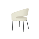 Jídelní židle Rennes Bílé bouclé s černou podnoží Mahom