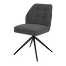 Tmavě šedá jídelní židle s otočnou funkcií