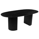 Jídelní stůl z mangového dřeva Chiara černý 180x100 cm Mahom