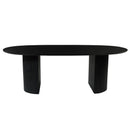 Jídelní stůl z mangového dřeva Chiara černý 210x100 cm Mahom