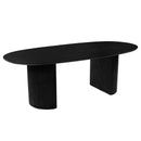 Jídelní stůl z mangového dřeva Chiara černý 210x100 cm Mahom