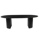Jídelní stůl z mangového dřeva Chiara černý 220x100 cm Mahom
