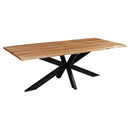 Jídelní stůl z akáciového dřeva s obdélníkovým okrajem 220x100 cm Mahom