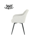 Jídelní židle Amiens Béžové bouclé s černou podnoží Mahom