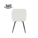 Jídelní židle Amiens Béžové bouclé s černou podnoží Mahom