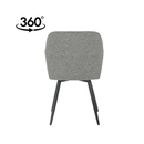 Jídelní židle Amiens Tmavě šedé bouclé s černou podnoží Mahom