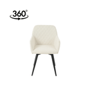 Jídelní židle Amiens Bílé bouclé s černou podnoží Mahom