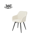 Jídelní židle Amiens Bílé bouclé s černou podnoží Mahom