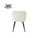 Jídelní židle Amiens Bílé bouclé s černou podnoží Mahom