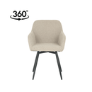Jídelní židle Amiens Pískové bouclé s černou podnoží Mahom