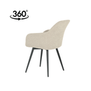 Jídelní židle Amiens Pískové bouclé s černou podnoží Mahom
