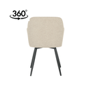 Jídelní židle Amiens Pískové bouclé s černou podnoží Mahom