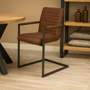 Jídelní židle Caen Hnědá s černou podnoží Mahom