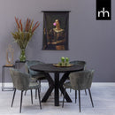 Jídelní židle Toulon Tmavě zelená s černou podnoží Mahom