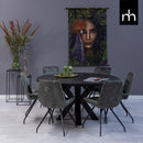 Jídelní židle Toulouse Zelená s černou podnoží Mahom