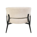 Béžová židle s černými nohami