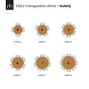 Jídelní stůl z mangového dřeva Madison Black Ø 120 kulatý Mahom