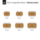 Dánský jídelní stůl z mangového dřeva Vicenza Black oválný 240x120 cm Mahom