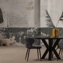 Jídelní židle Lyon Tmavě šedá s černou podnoží Mahom