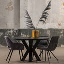 Jídelní stůl z mangového dřeva Madison Black Ø 140 kulatý Mahom