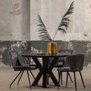 Jídelní stůl z mangového dřeva Madison Black Ø 160 kulatý Mahom