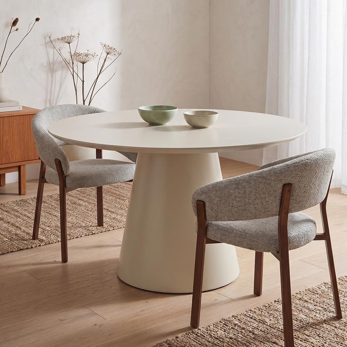 Jídelní stůl 150 cm Ivory MDF kulatý- mahagon