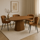 Dánský jídelní stůl z mangového dřeva Nova tmavě hnědý oválný 240x110 cm Mahom